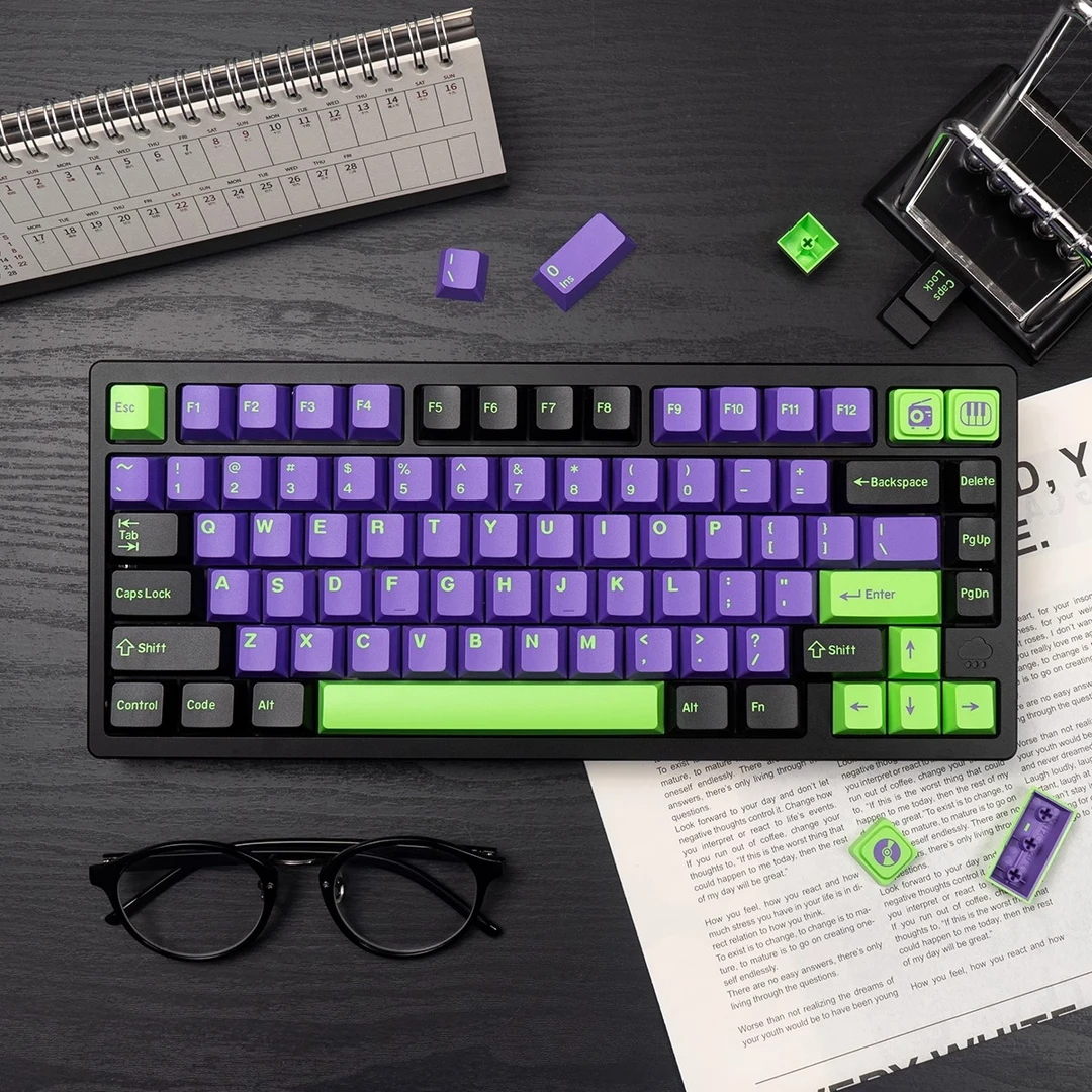 态珀罗马/初号机/BOW/WOB机械键盘键帽PBT二色成型原厂高度大全套