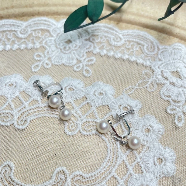 【六六中古】孤品简约海水珍珠耳夹th5576