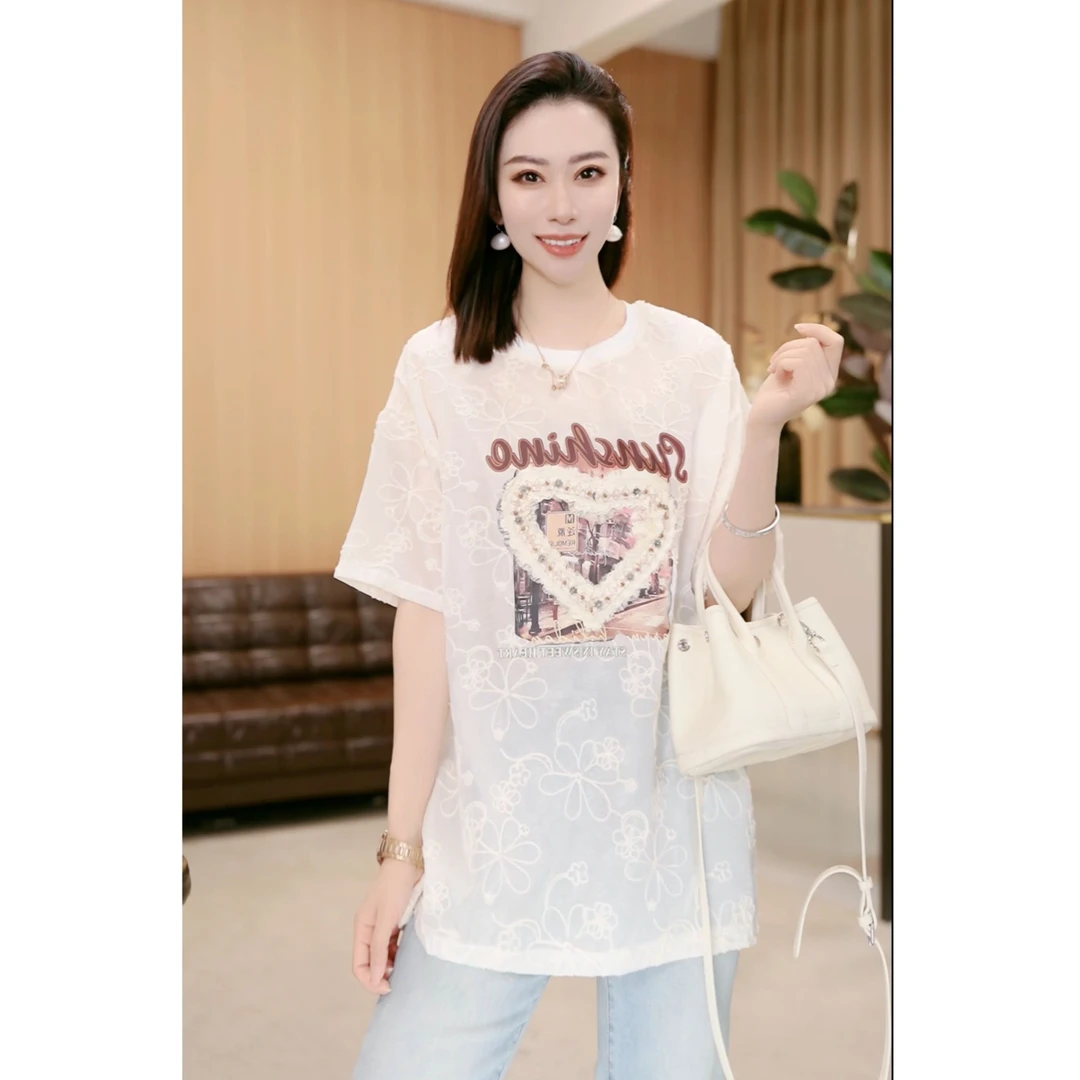 林果&季得 【维纳斯】时尚减龄气质百搭女士短袖款T恤