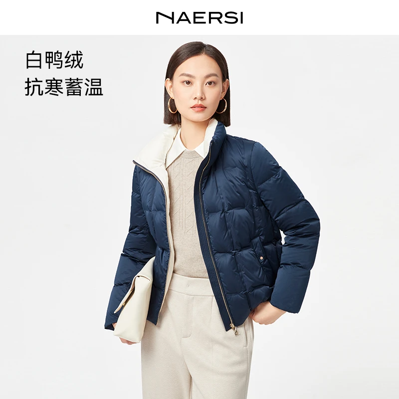 娜尔思白鸭绒羽绒外套短款抗寒蓄温保暖2025年冬季新款NR00806P5