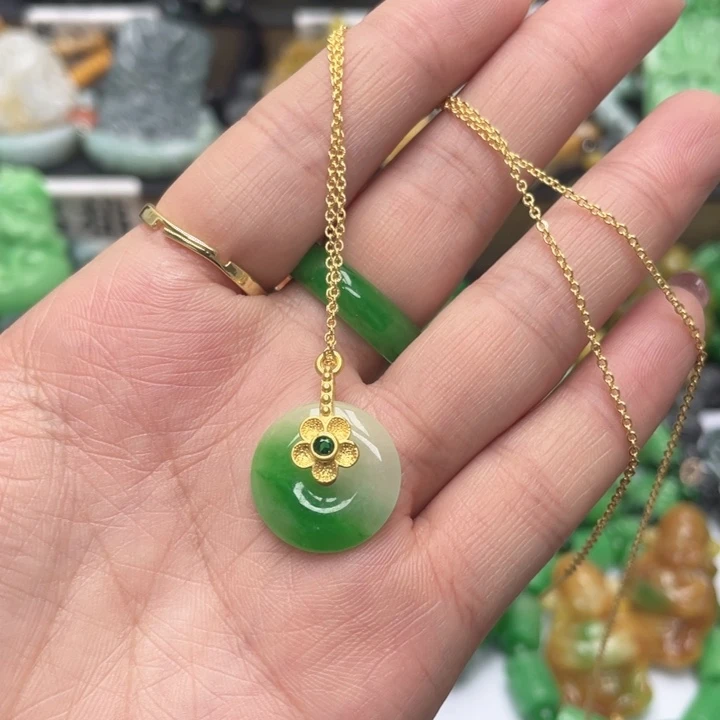 翡翠未镶嵌颈饰项链2