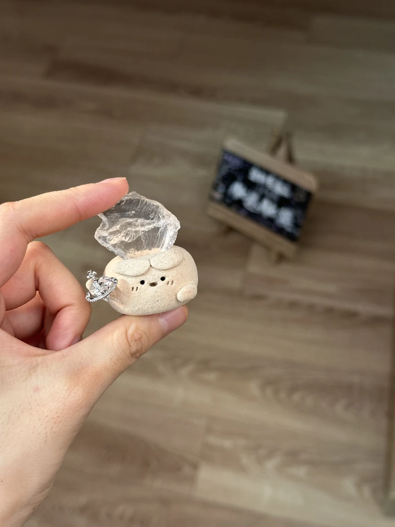 水晶小豆丁可爱白阿塞权杖