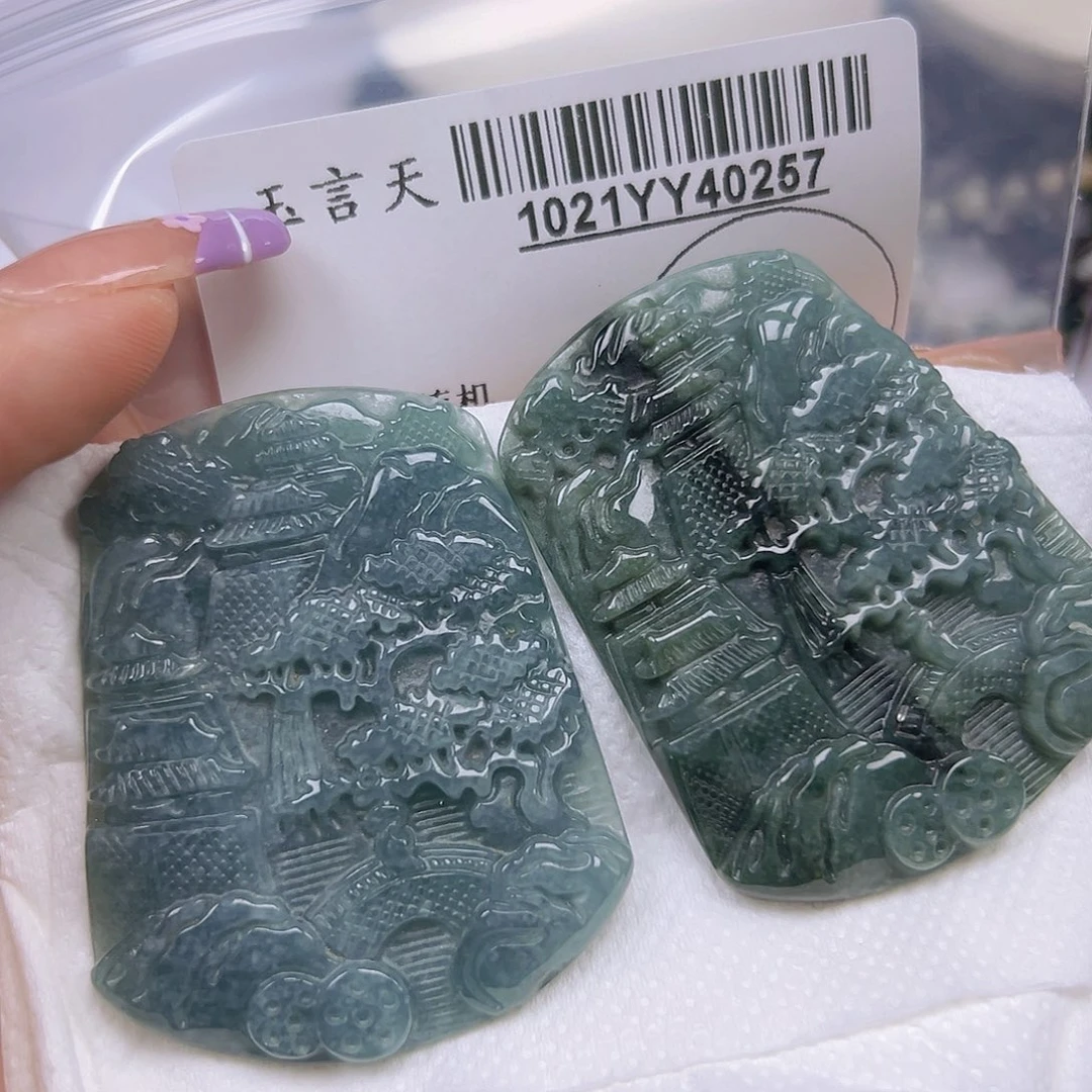 翡翠未镶嵌吊坠(不含链)