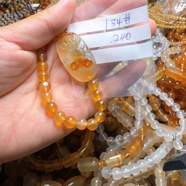 玛瑙/玉髓颈饰未镶嵌锦*134