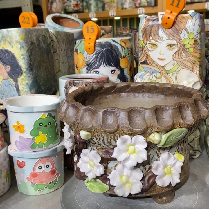 红陶景德镇艺术手绘作品