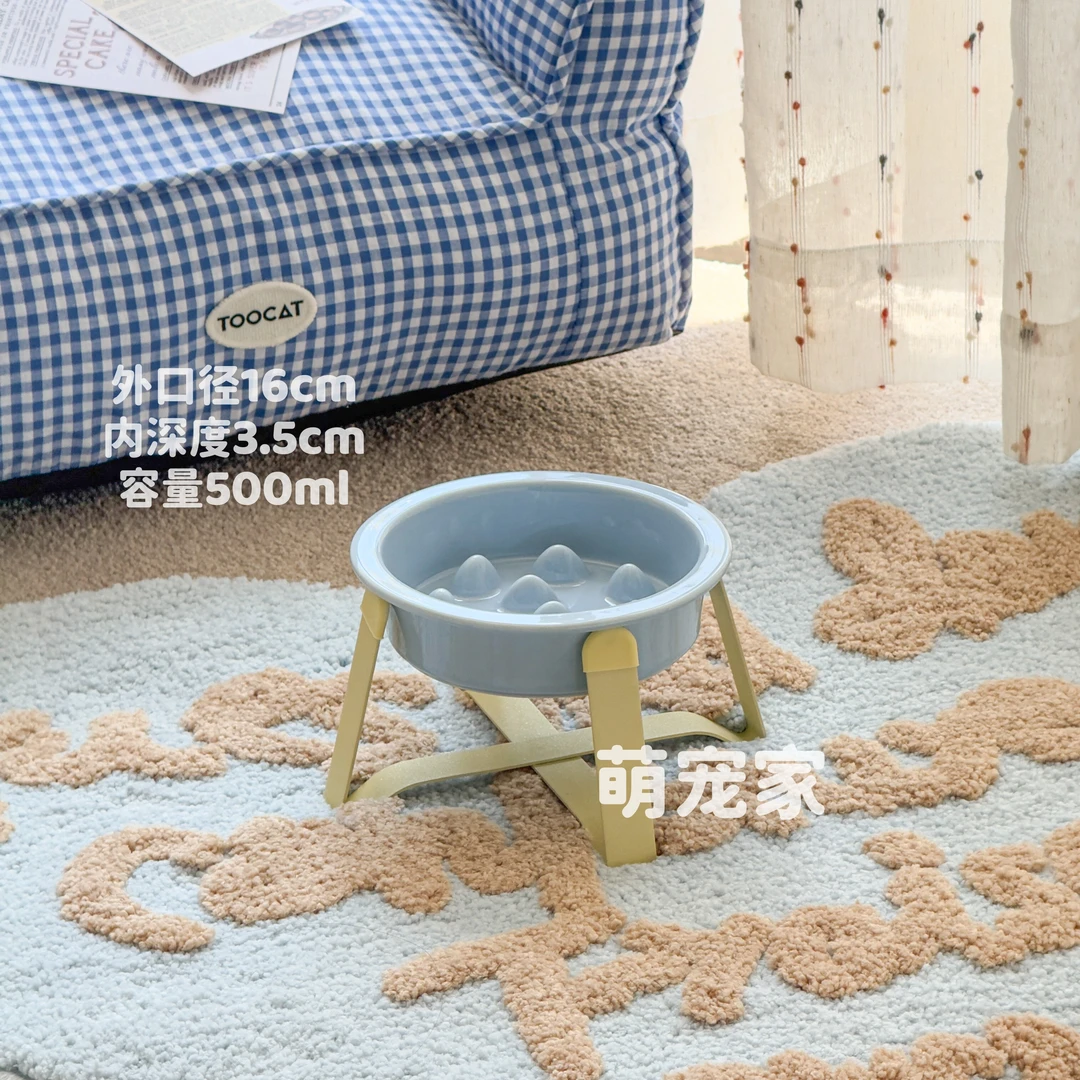 (直播专属)大号慢食碗高脚慢食碗中小型犬狗食碗缓食翻打翻护颈