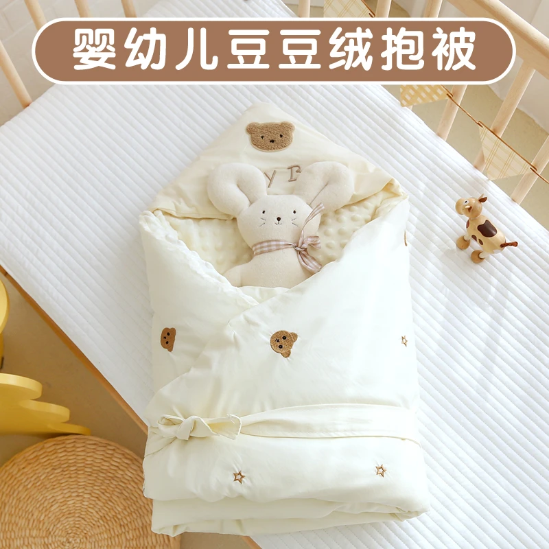 初生婴儿包被春秋季纯棉宝宝抱被新生儿产房襁褓外出两用四季通用
