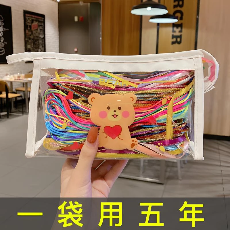 儿童编发彩绳脏脏辫头绳女童发绳神器丝带头饰彩色七彩发饰彩带女