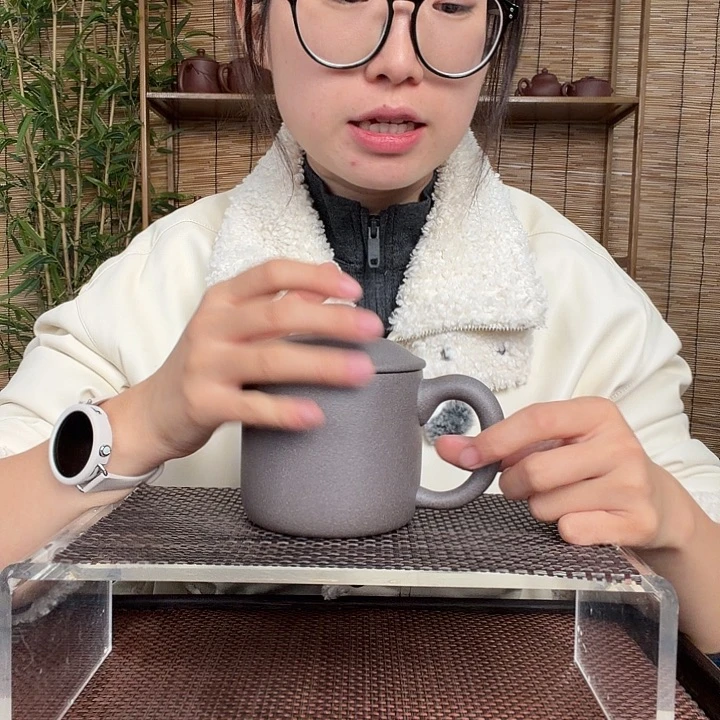 紫砂茶壶原矿鲨皮青小墩墩办公杯没礼盒微瑕400CC左右没礼盒
