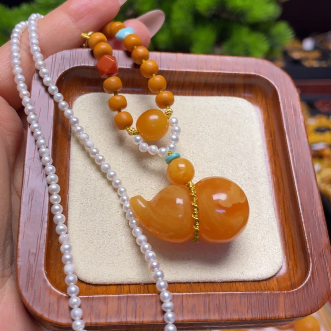 蜜蜡颈饰未镶嵌项链