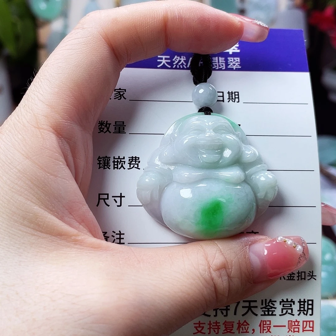 翡翠未镶嵌颈饰佛公05