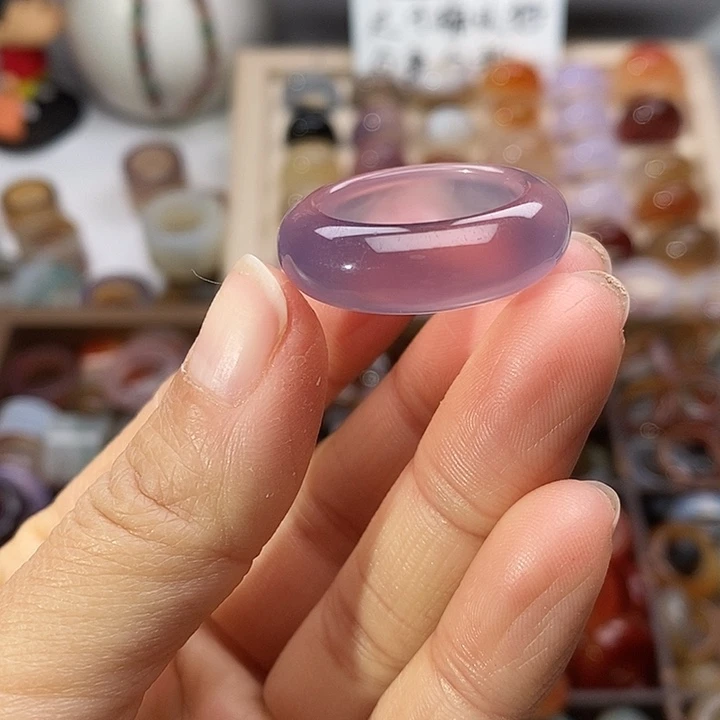 玛瑙/玉髓未镶嵌戒指A 5不退换港22内径19.8