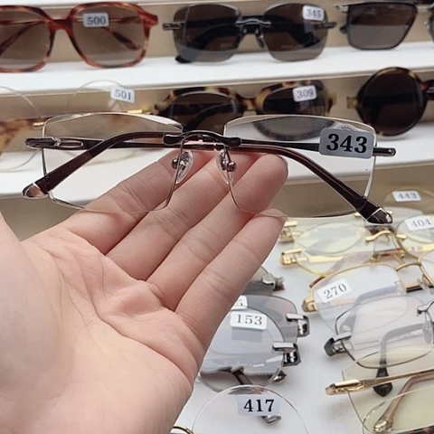 一体款天然水晶石镜