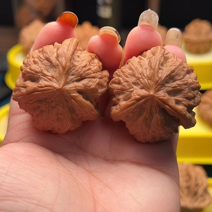 吊坠文玩核桃平谷凹底三棱 微修