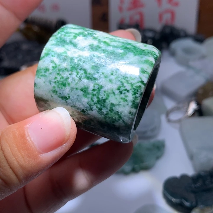 翡翠未镶嵌颈饰保真天然A货翡翠