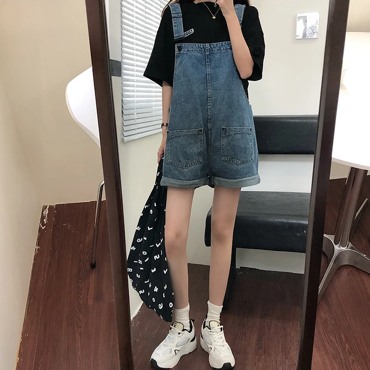 （401-600）买一送一女士背带裤百搭显瘦默认瑕疵有磨损
