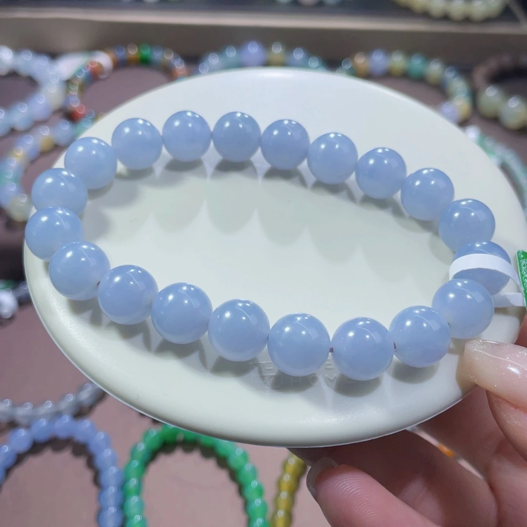 未镶嵌手链翡翠蓝紫卡9.5放漏款