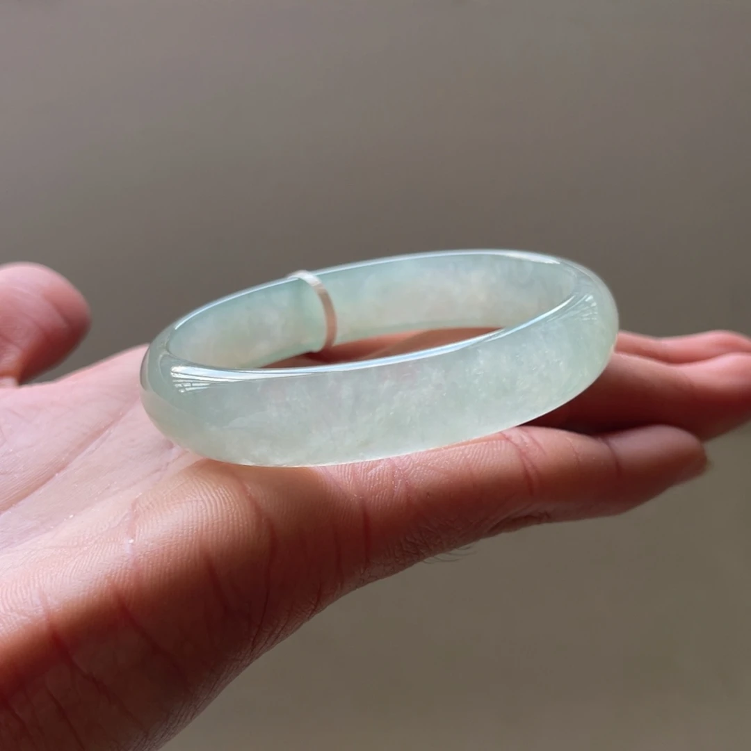 翡翠未镶嵌手镯55.8圈贵妃镯三天鉴赏期（有瑕）