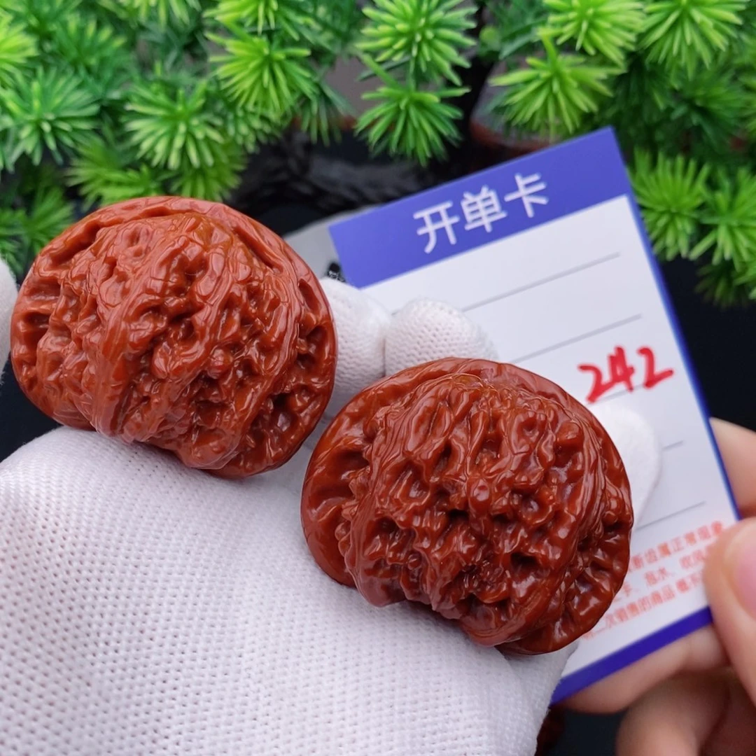 把件文玩核桃44球白242