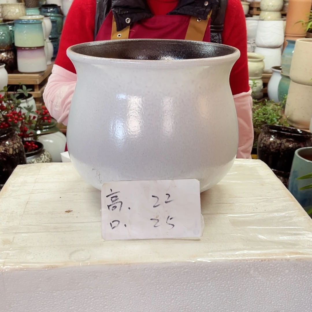 紫砂花盆高度22口径25