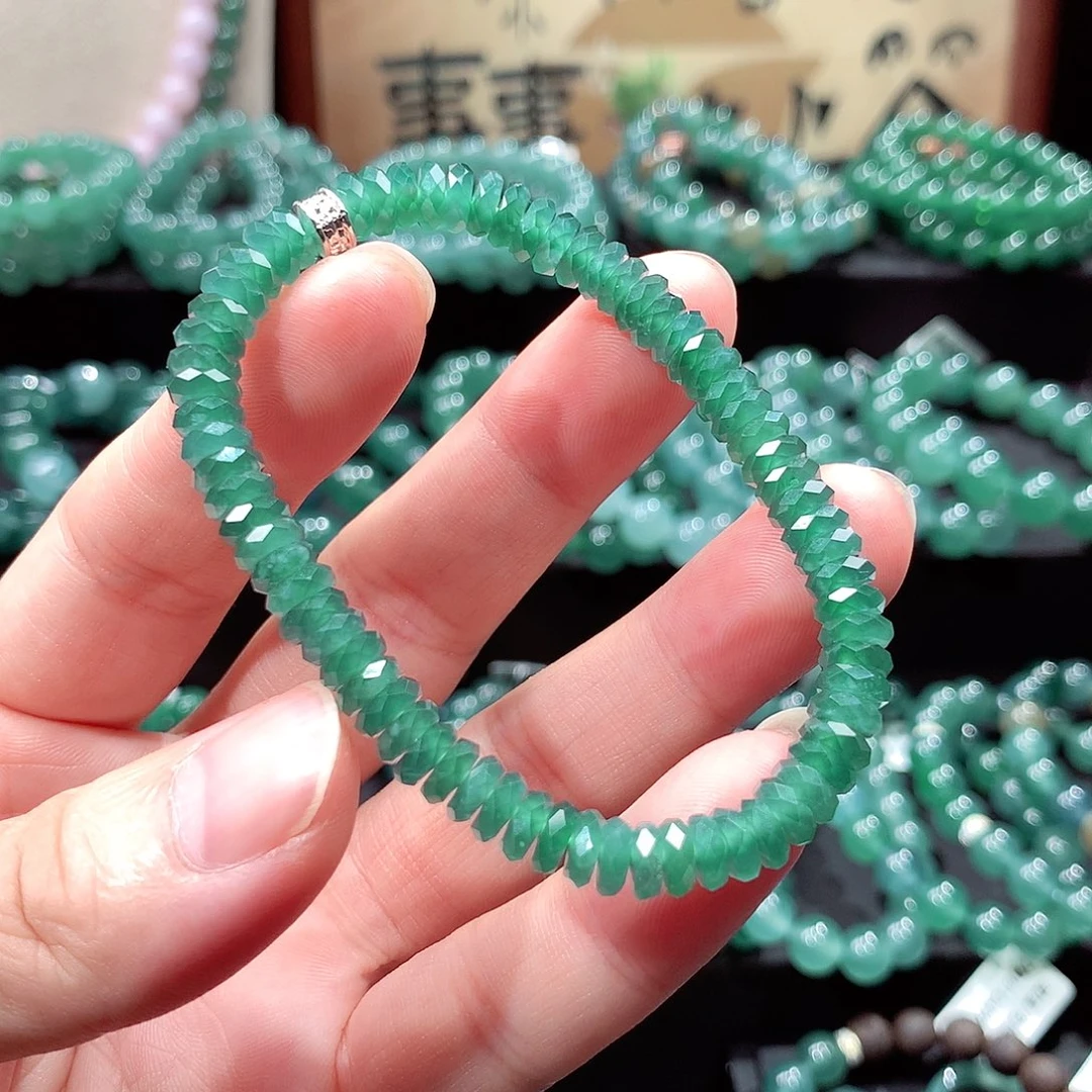 翡翠未镶嵌手链卡6.5