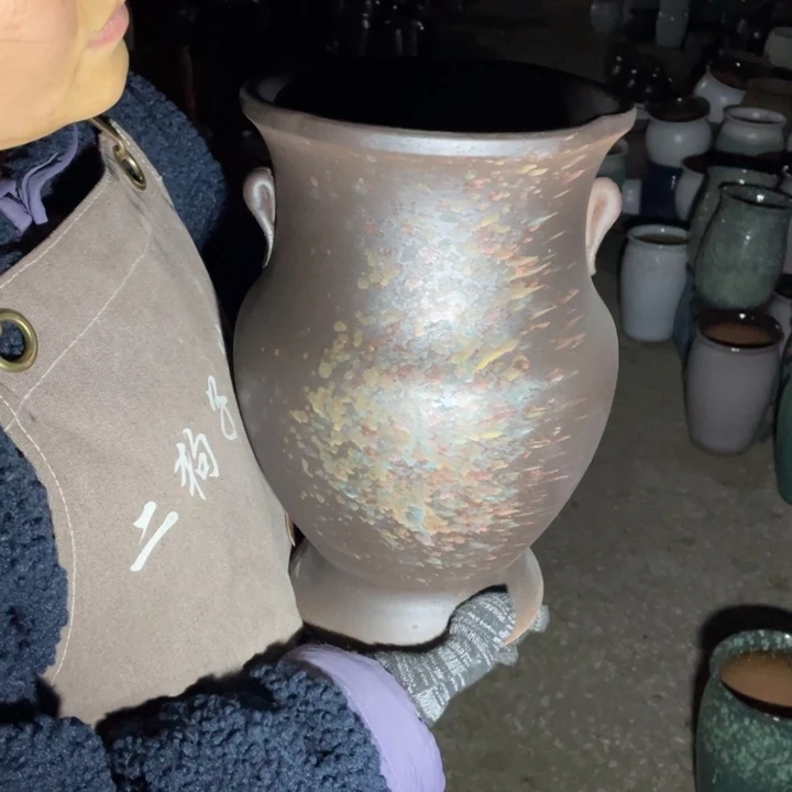 紫砂花盆口20高30瑕疵瑕疵