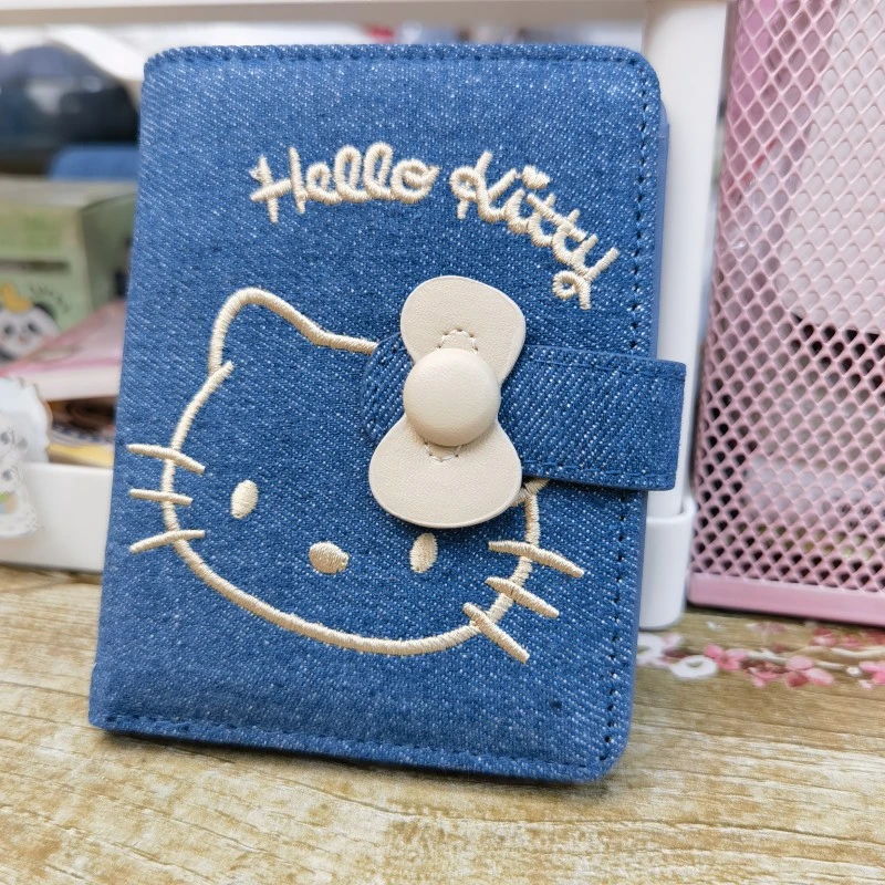 【零钱包】可爱Kitty猫牛仔刺绣短款ins学生证件收纳卡册收集册