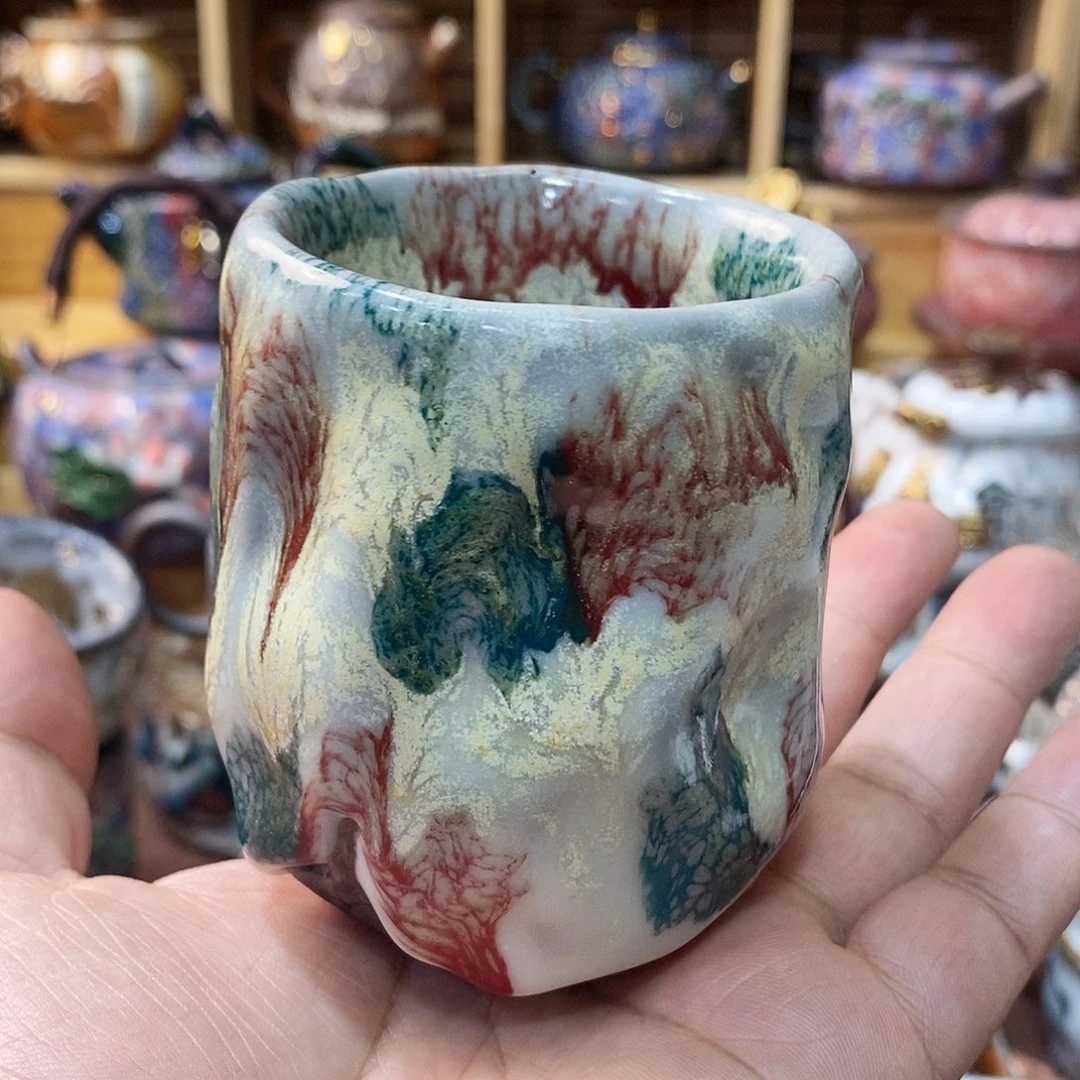 粗陶志野柴烧茶器
