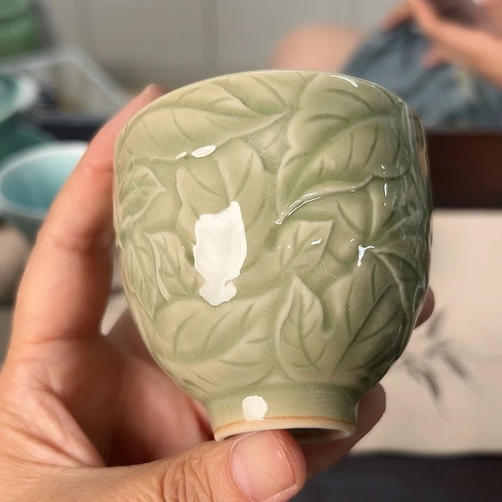 龙泉云间青瓷小米茶器