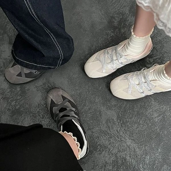 大叔家内增高德训鞋女 3.5CM 透气软底休闲女鞋 25B4334