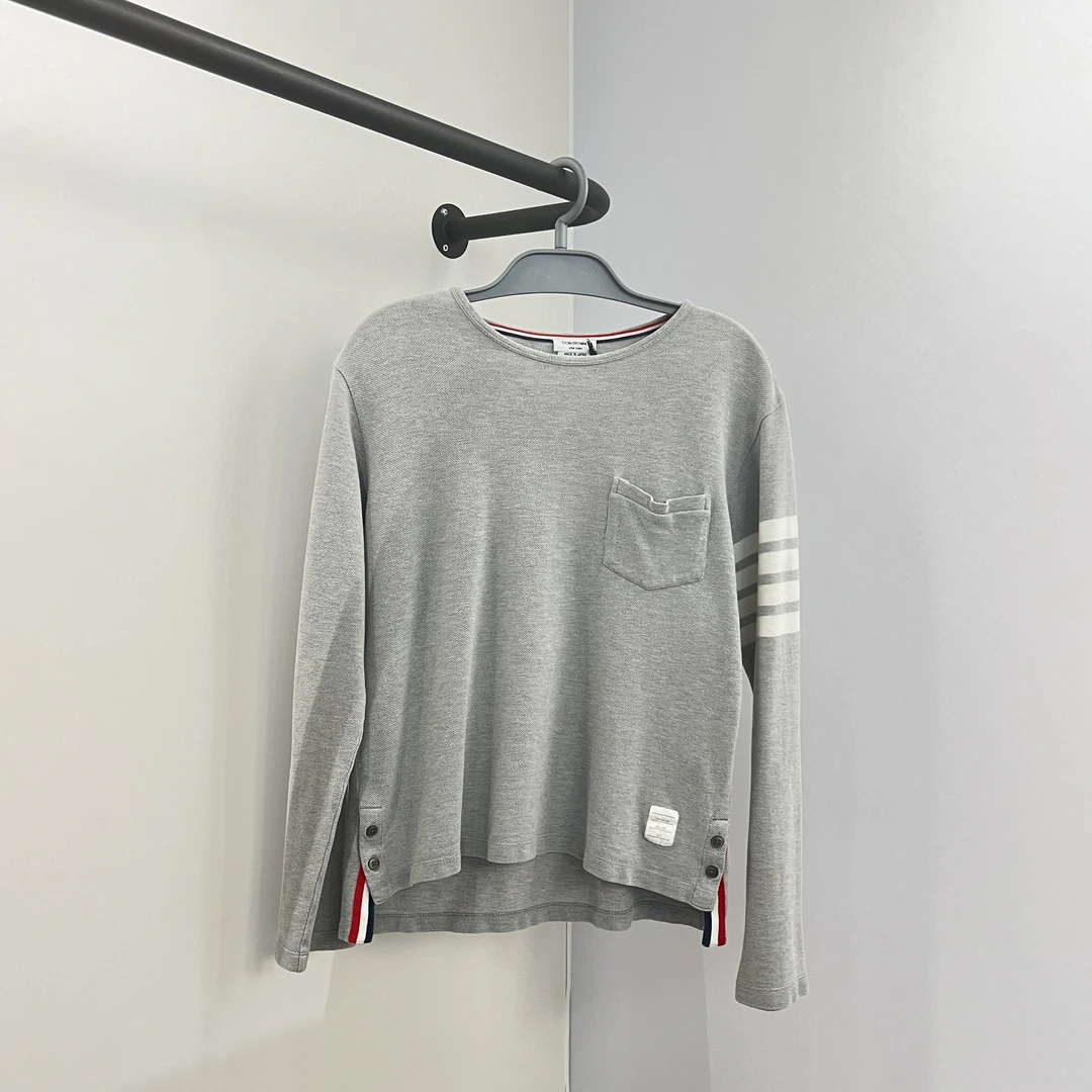99新 THOMBROWNE ys150 四条杠口袋纯色长袖 1码 棉