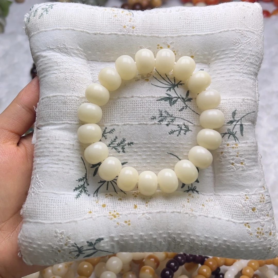 菩提根/象牙果吊坠白色扁苹果卡14