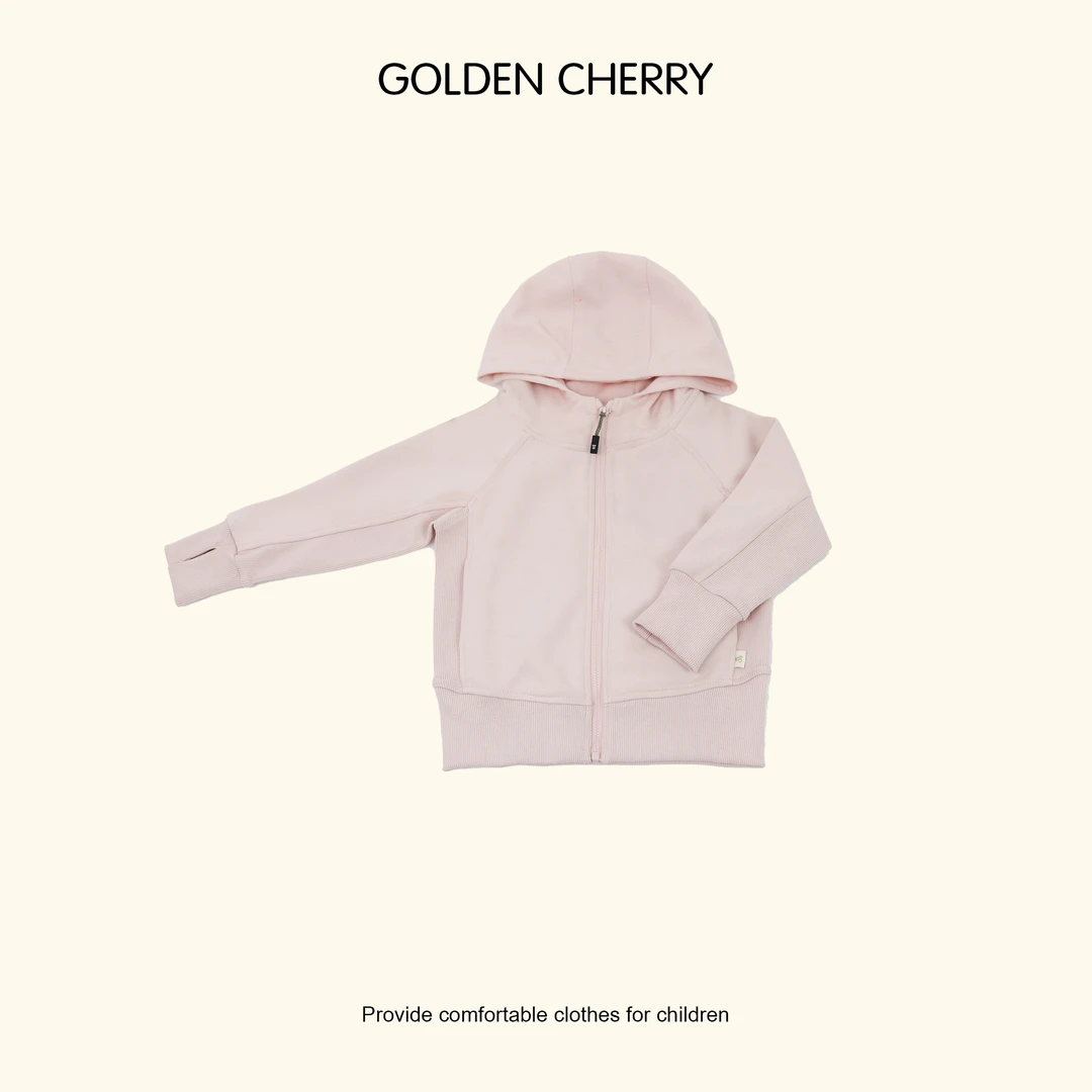 6【金樱桃Golden cherry】儿童拉链连帽百搭开衫外套JYT1157