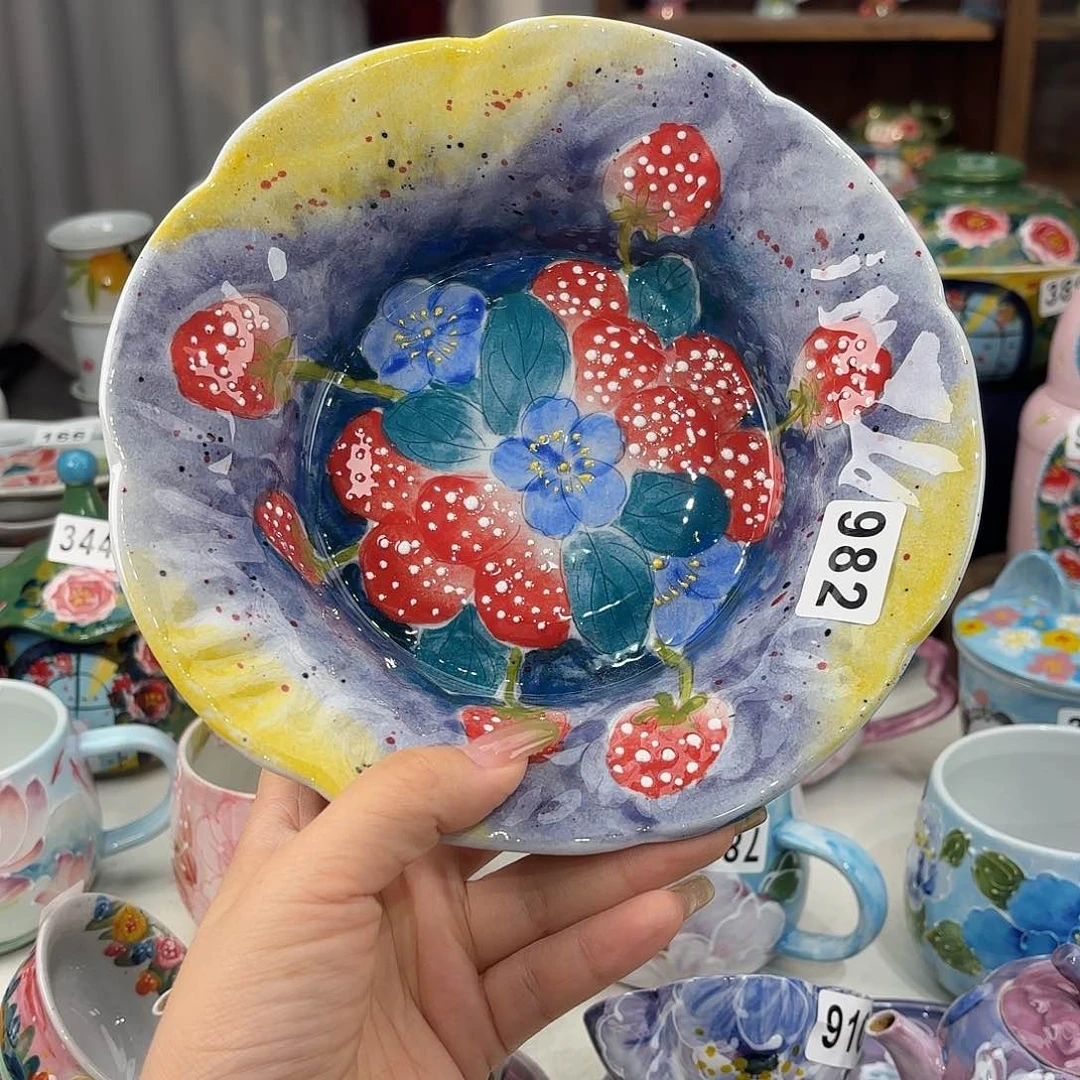 景德镇手绘高温釉下彩陶瓷茶具
