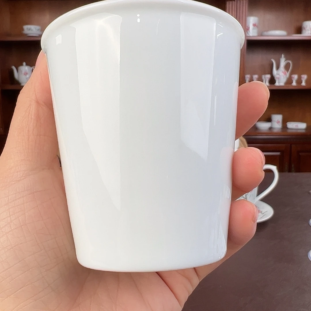 瓷柴窑素胎可乐杯杯