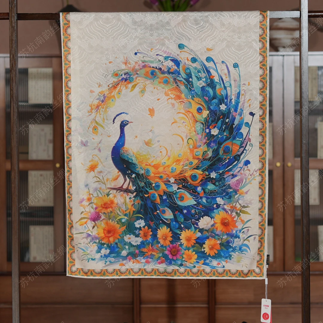 新【C73-122越鸟】180*70丝巾气质双面夏季提花老料围巾