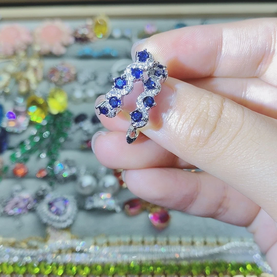 【闪购商品】银S925镶嵌耳饰托帕石