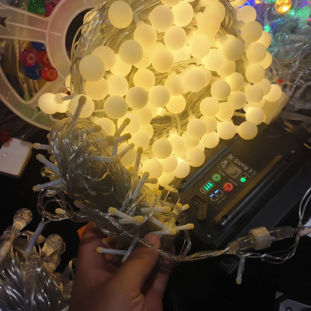 太阳能圆珠1串100米不要太阳能板