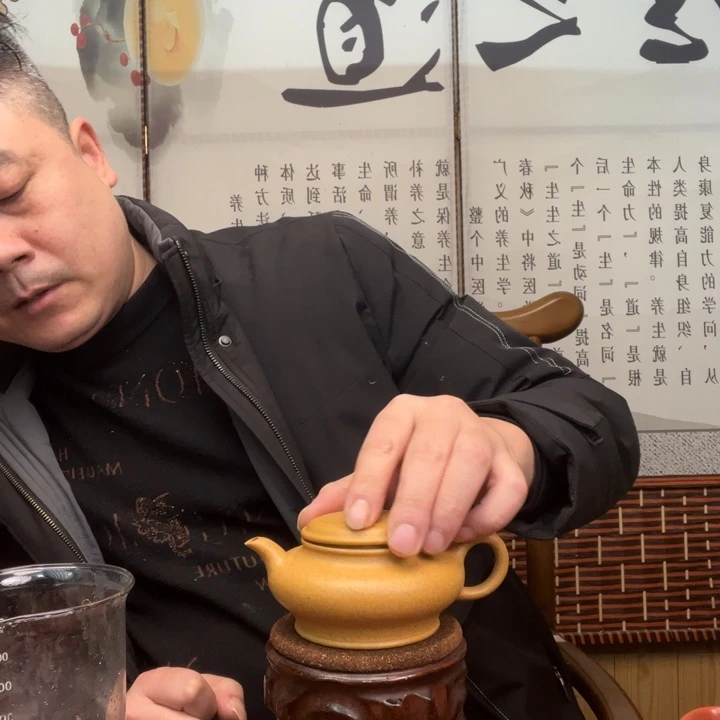 茶壶紫砂原矿黄金段全手工虚扁200毫升
