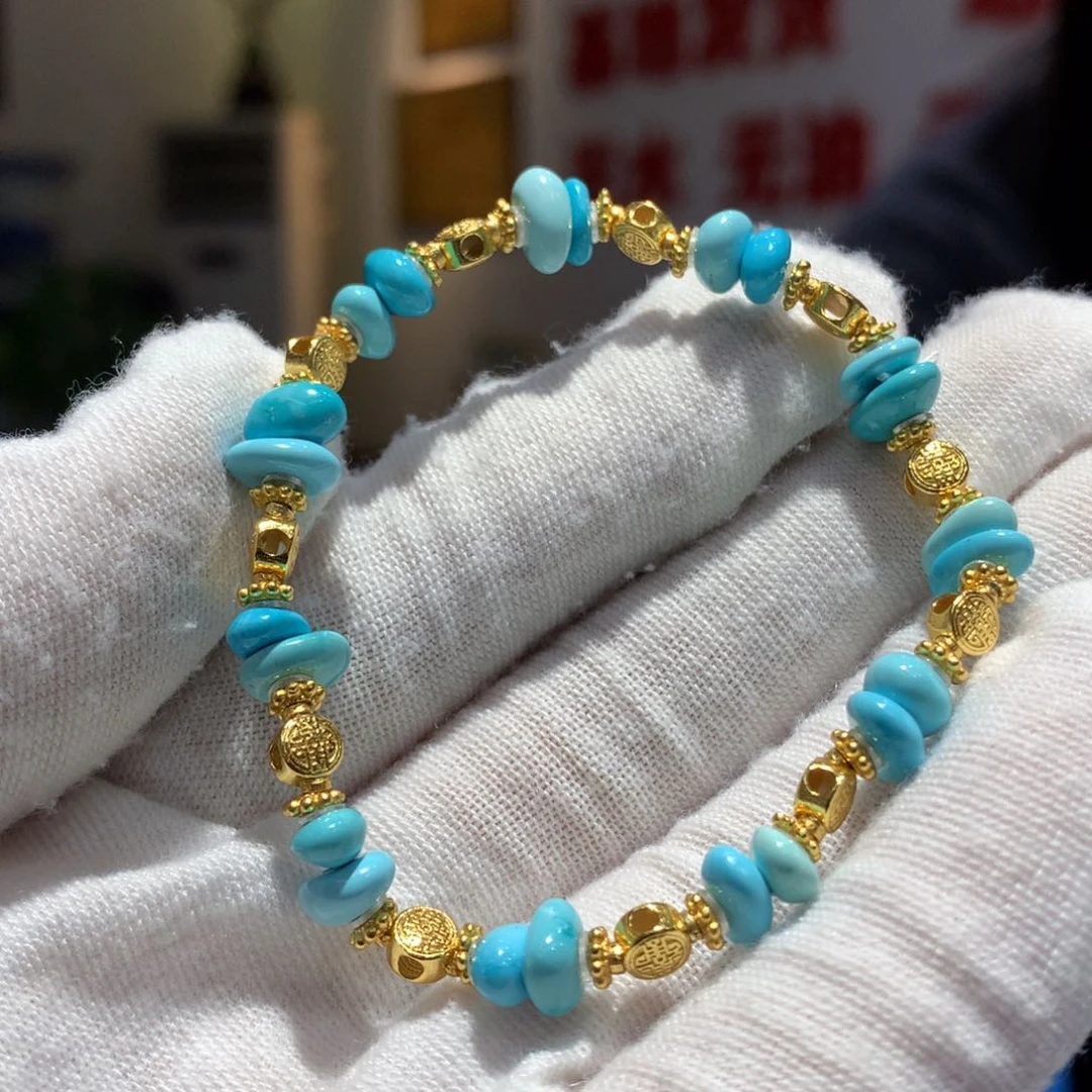 银S925镶嵌绿松石单圈