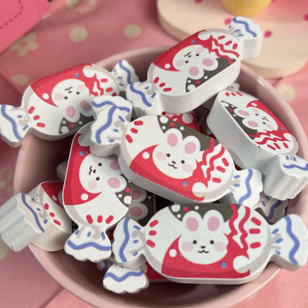 过家家食物木制仿真大白兔糖果食玩场景桌面摆件系列儿童木质玩具