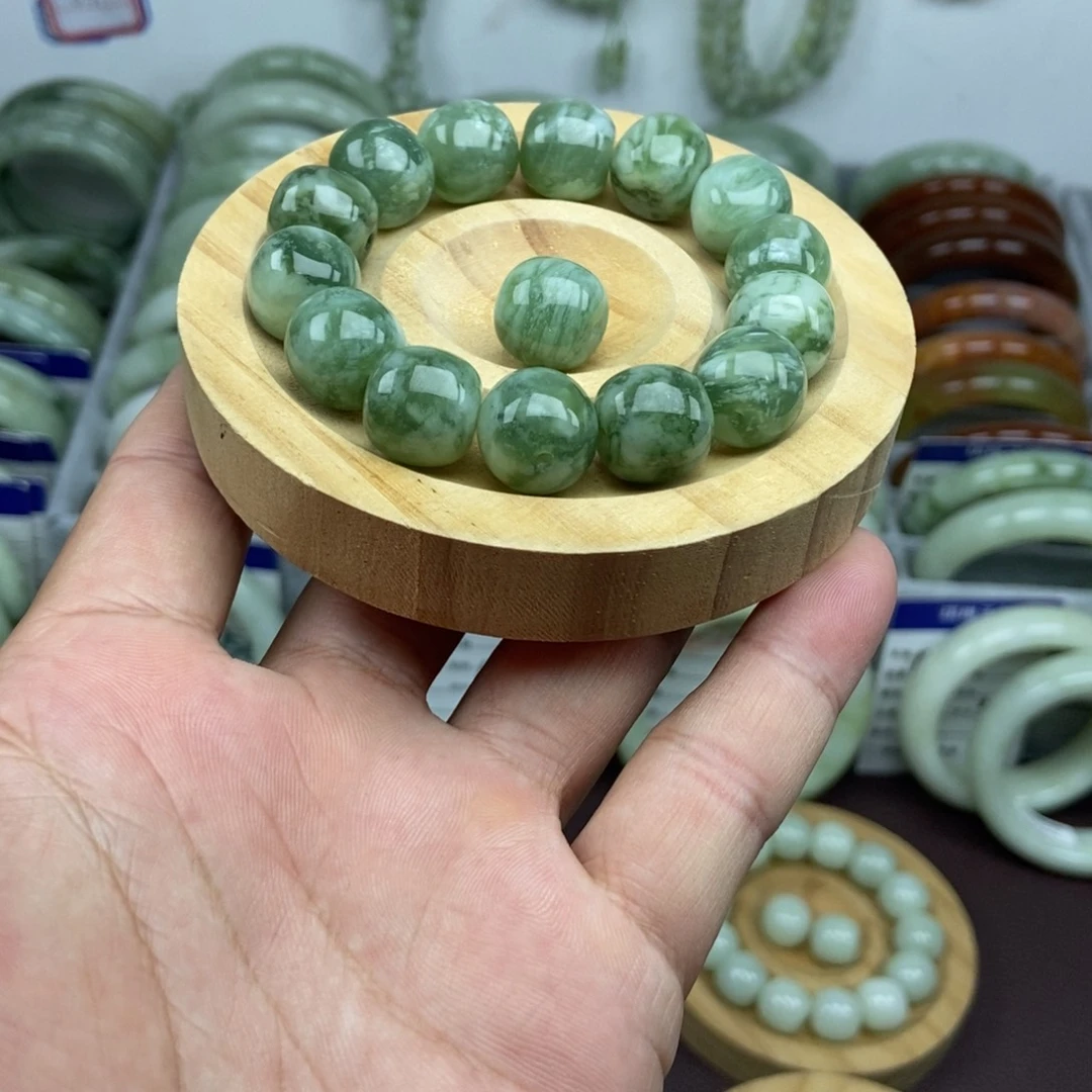 蛇纹石玉未镶嵌手链