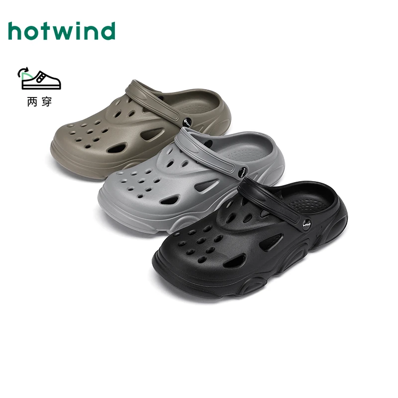 热风2025年夏季新款男士时尚拖鞋H62M25608