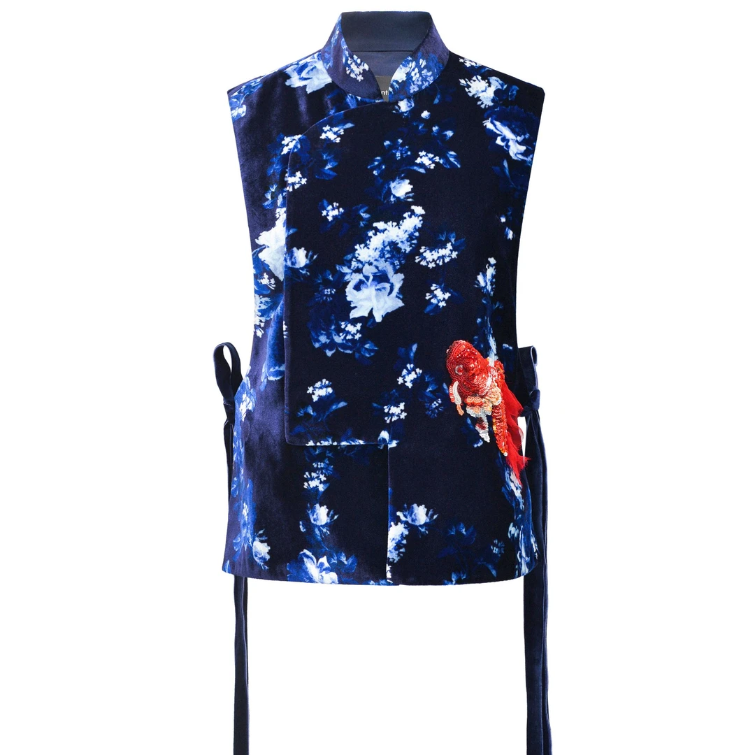 Messential W267清渊丝绒马甲