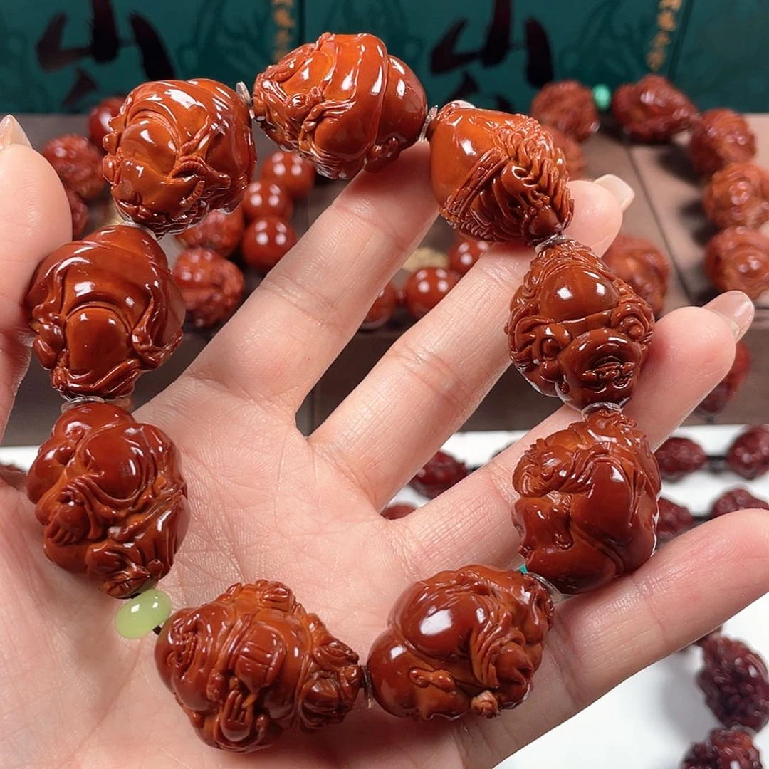 橄榄核手串野*六弥勒手串