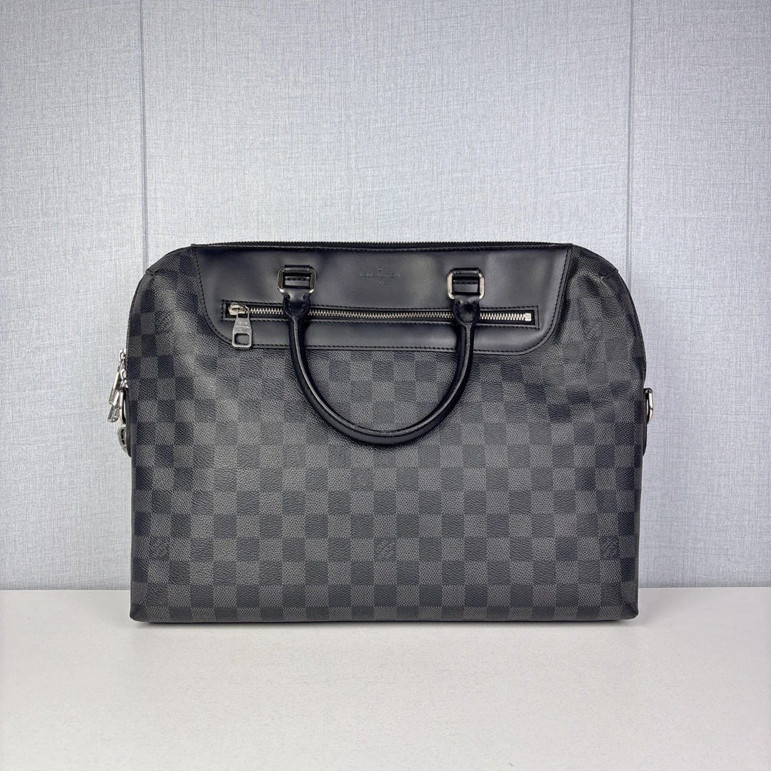 99新 LOUIS VUITTON PARIS 棋盘格男士公文包 16年