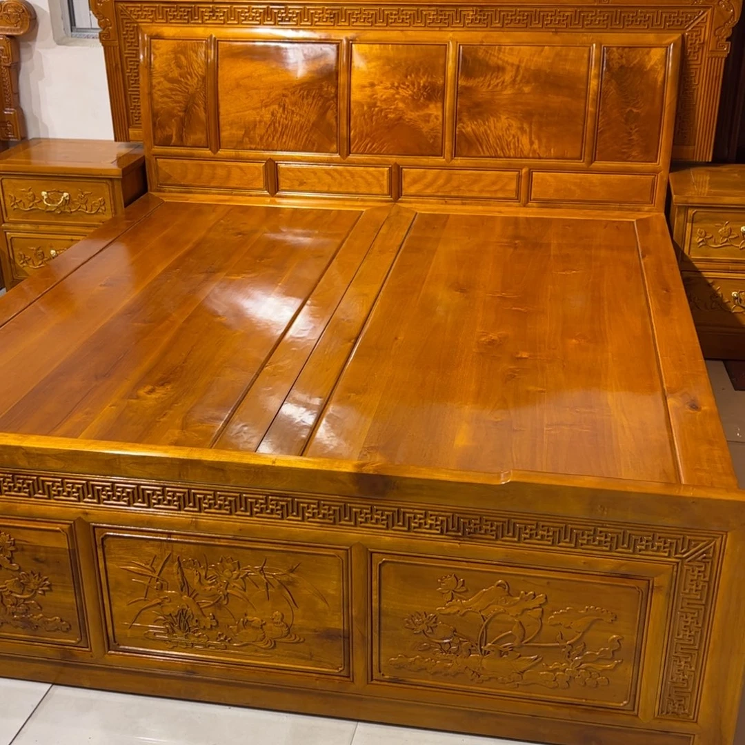 深***酒金丝楠金丝楠家具高低床三件套