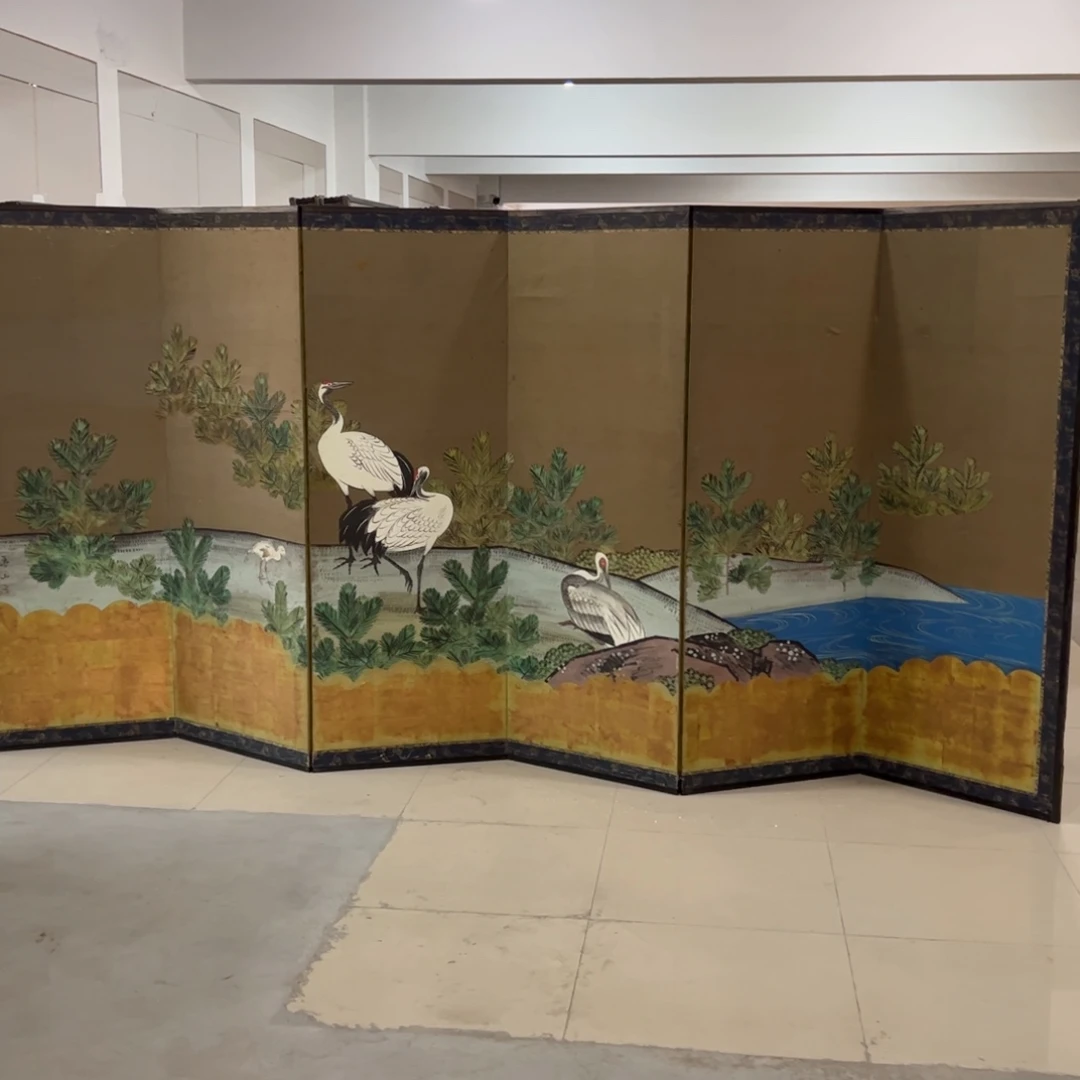 绘画屏风框画茶空间设计