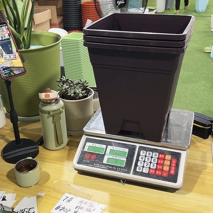 方盆口26高28紫砂无托3只