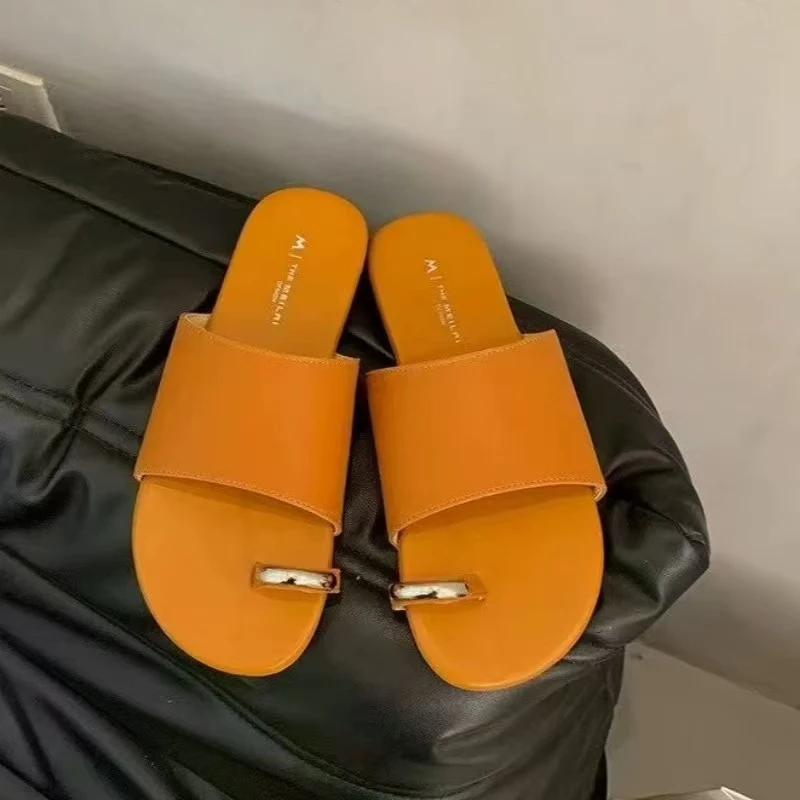 休闲款法式拖鞋女新款配裙子仙女风667（大拇指扣拖鞋）